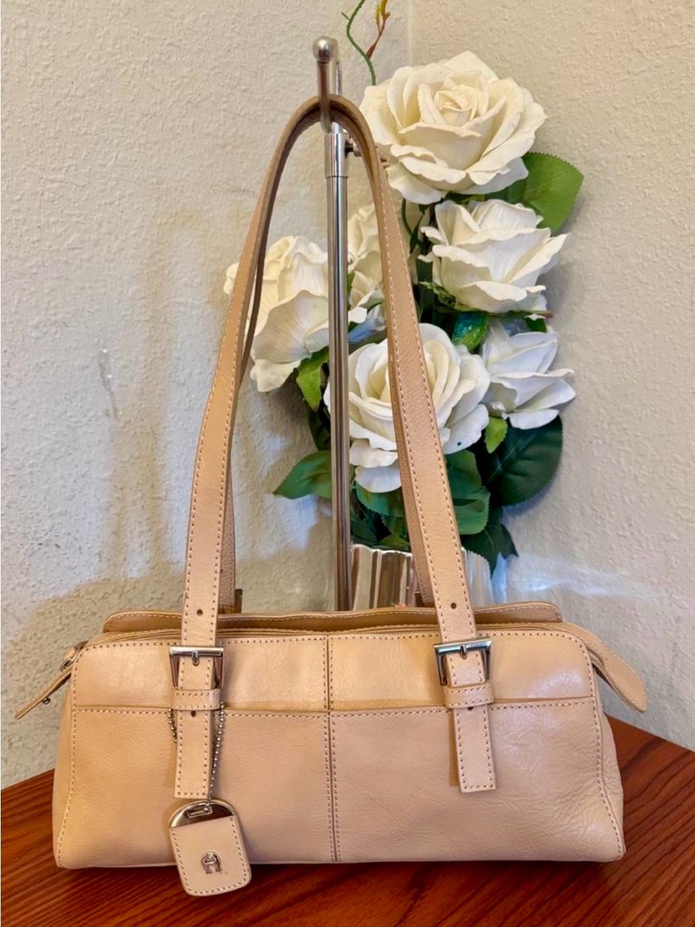 Etienne Aigner Vintage Tan Leather Shoulder Bag